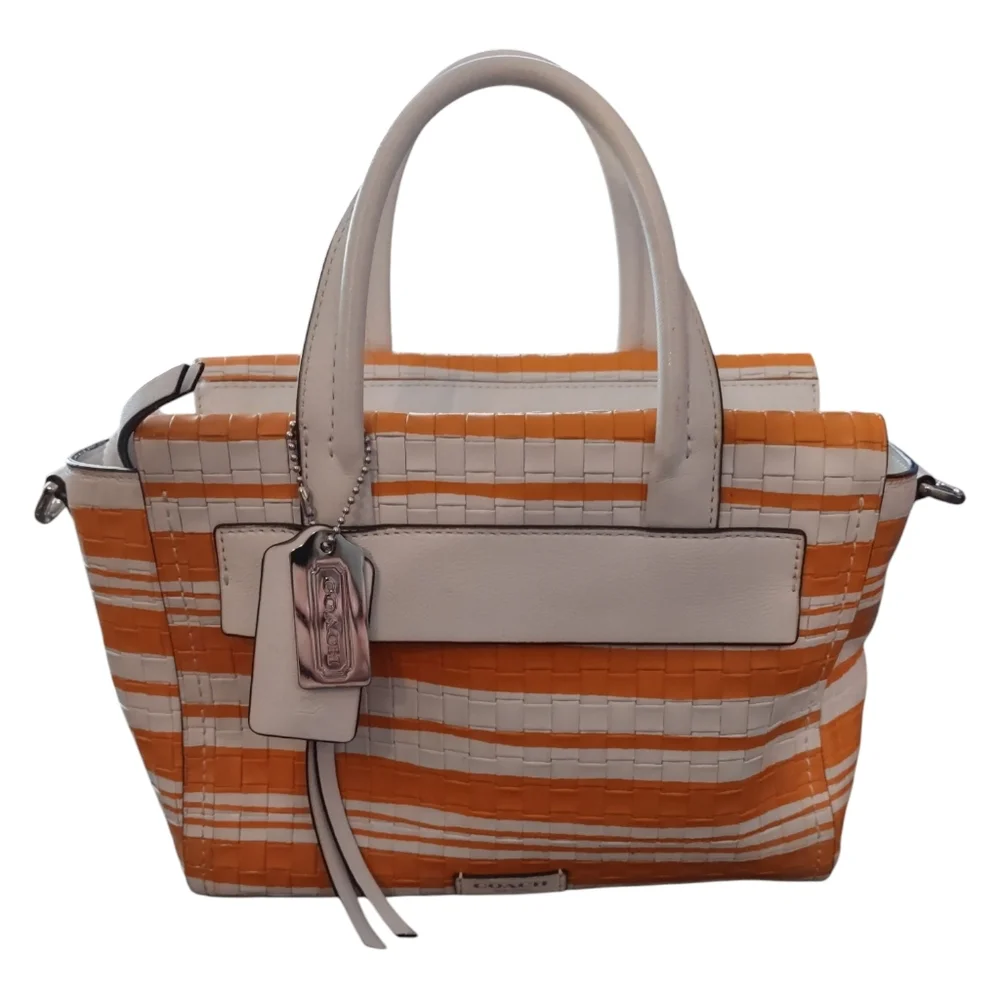 Coach Bleecker Mini Riley Embossed Woven Purse - Picture 9 of 16